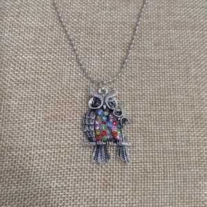 30" Handmade Owl Mama Baby Necklace NEW